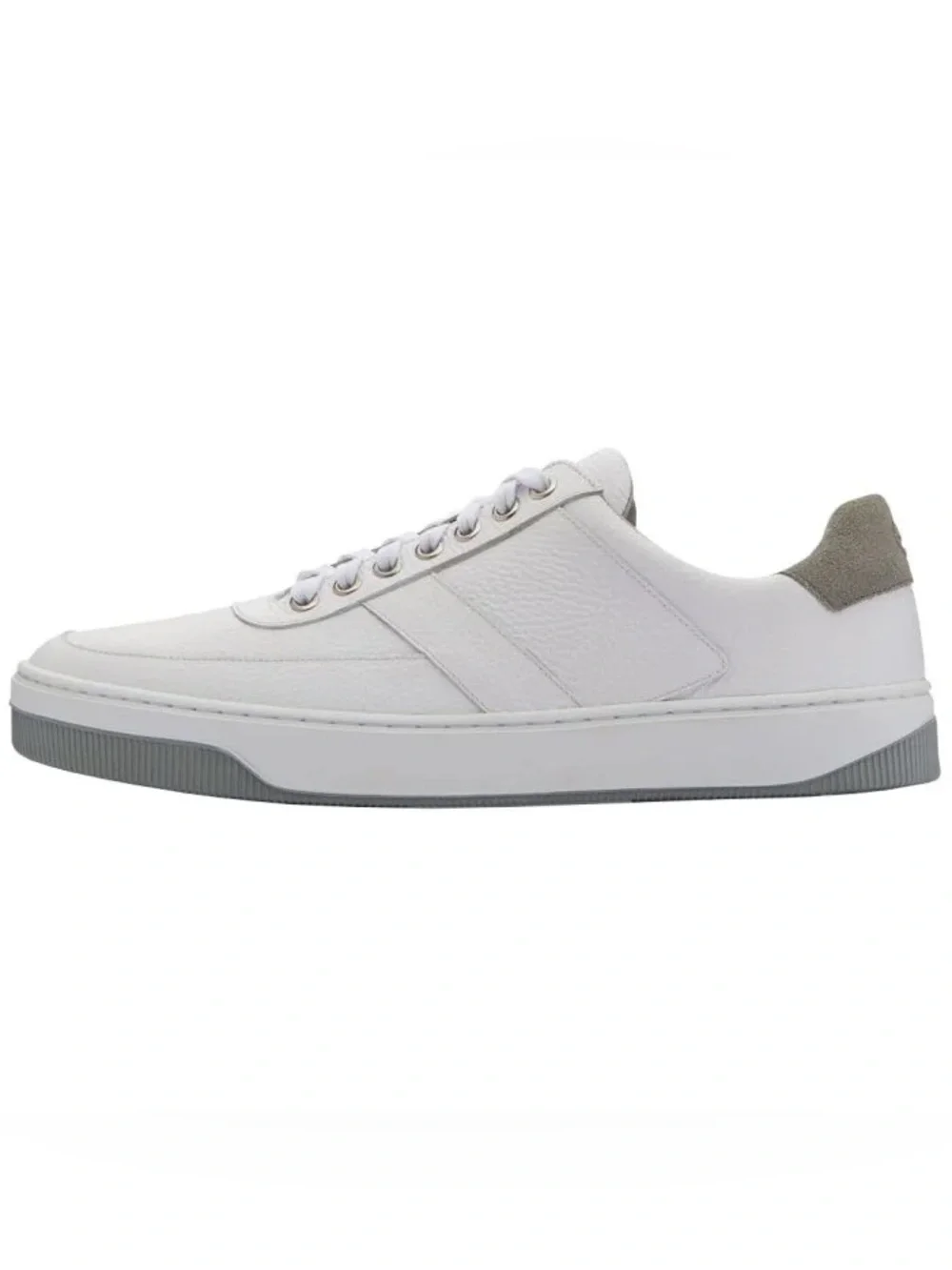Peter Millar Collection Vantage Pebble Grain Leather White Sneakers Size 9M